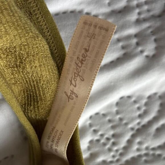 Together Women's Green and Khaki Crop-top - Picture 2 of 4